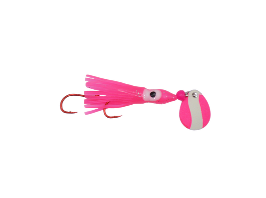 Micro Squid - 1.5" - Pink with Glow Blade