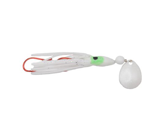 Super Squid - White w/Green Head