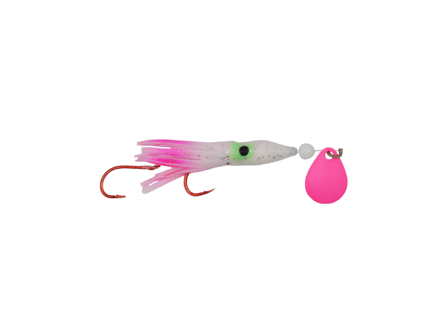 Micro Squid - 1.5" - White & Pink Tail with Pink Blade