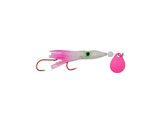 Micro Squid - 1.5" - White & Pink Tail with Pink Blade