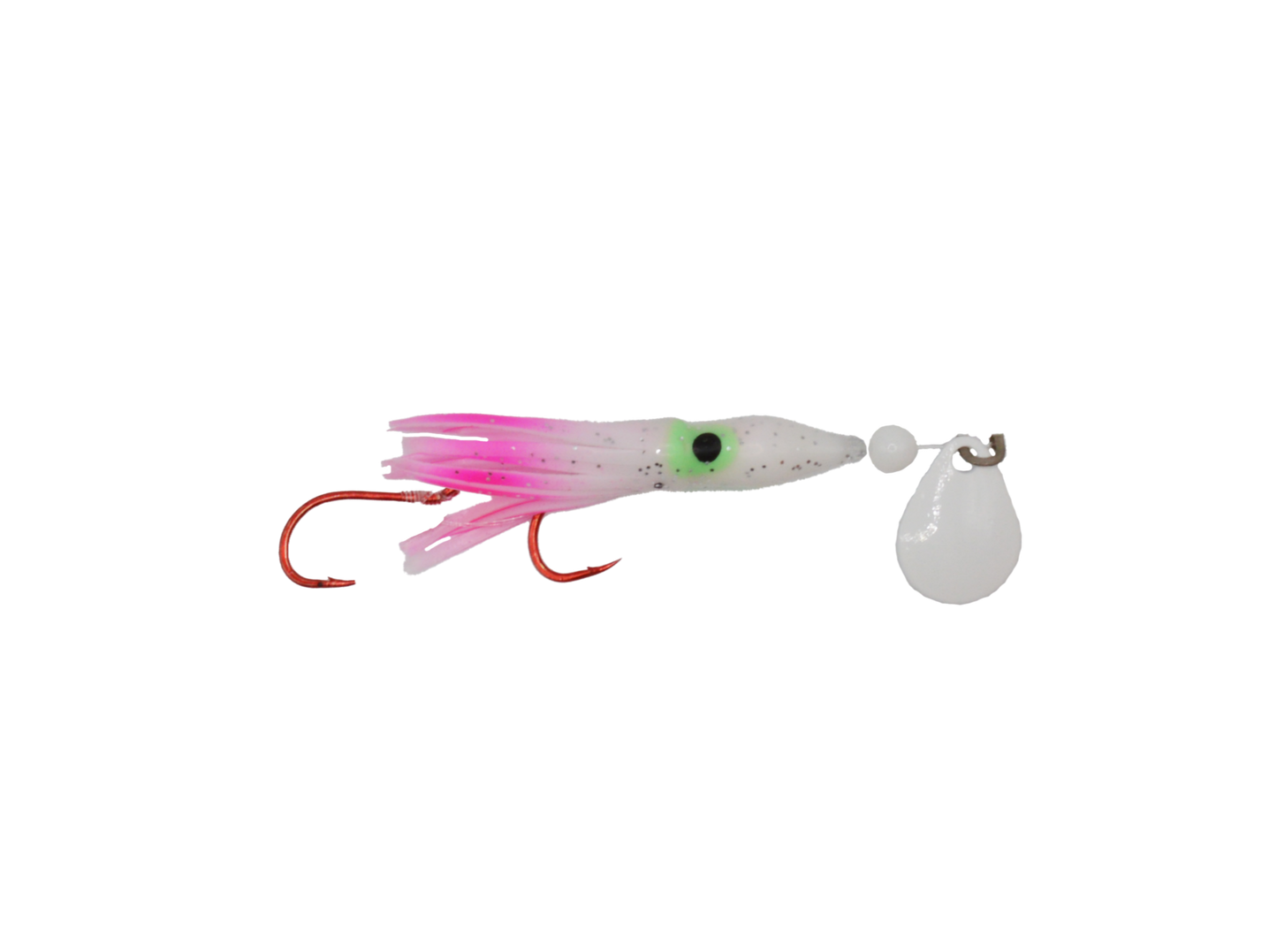 Micro Squid - 1.5" - White & Pink Tail with White Blade