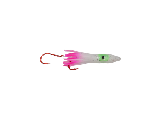 Micro Squid - 1.5" - White & Pink Tail