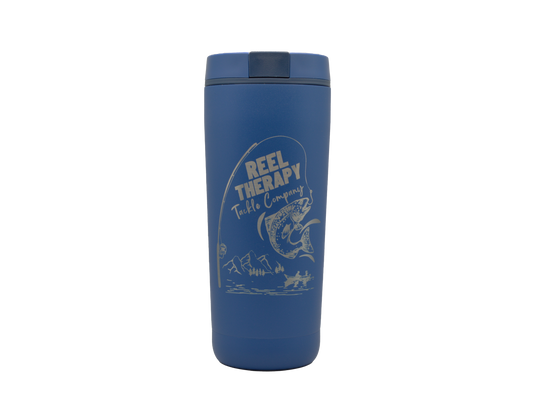 Reel Therapy Tackle Company Tumbler - Blue