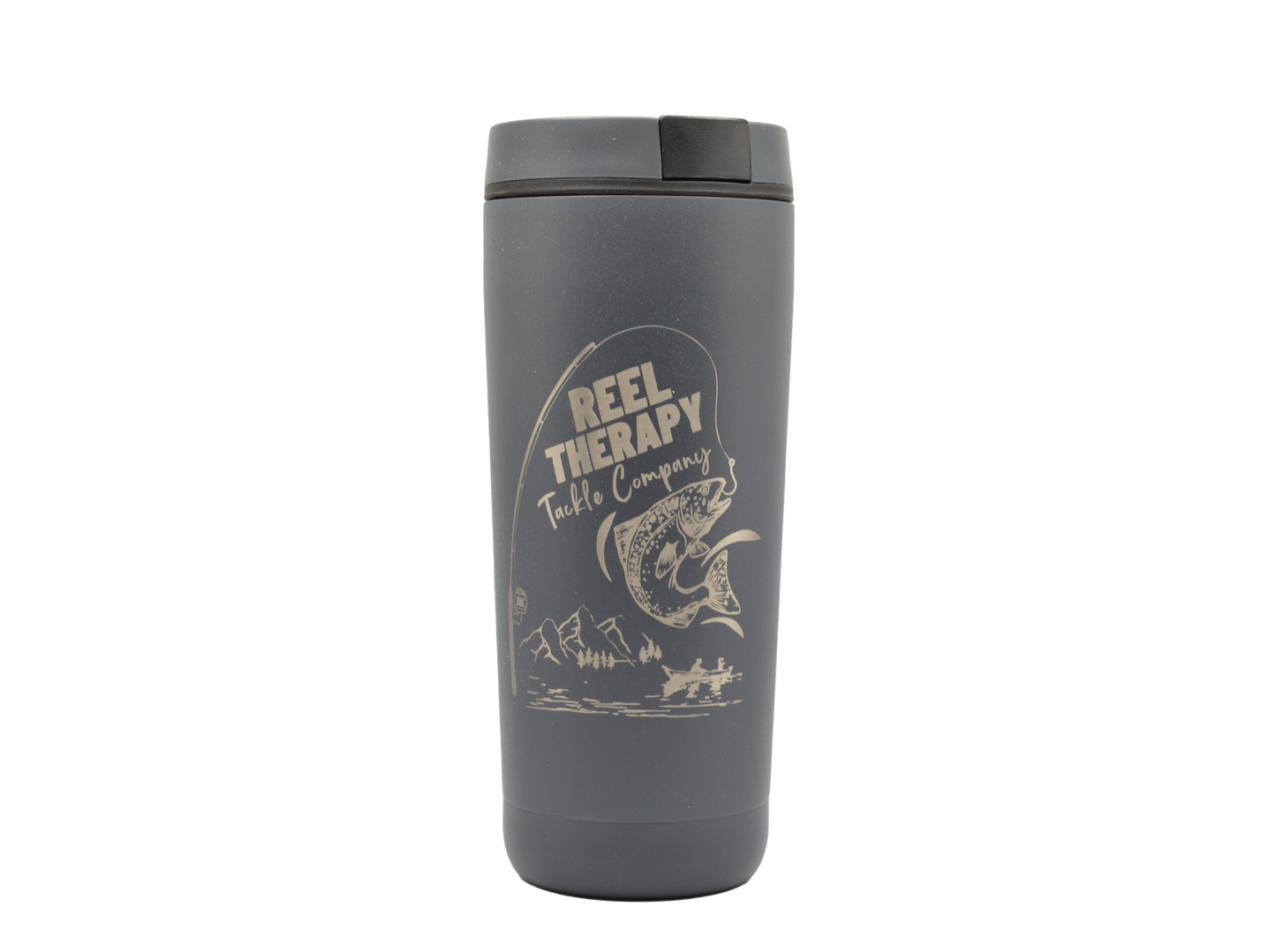 Reel Therapy Tackle Company Tumbler - Charcoal