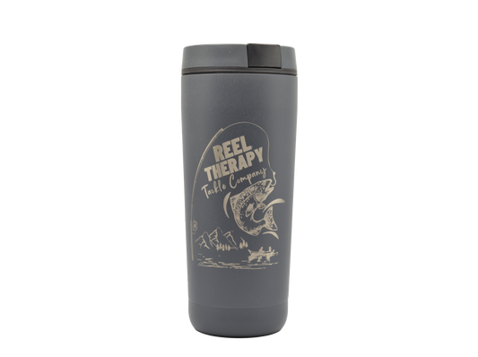 Reel Therapy Tackle Company Tumbler - Charcoal