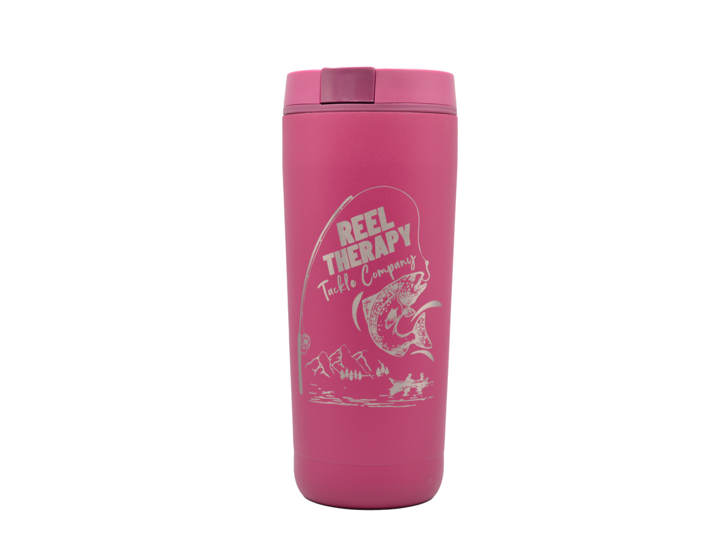 Reel Therapy Tackle Company Tumbler - Magenta