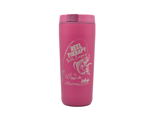 Reel Therapy Tackle Company Tumbler - Magenta