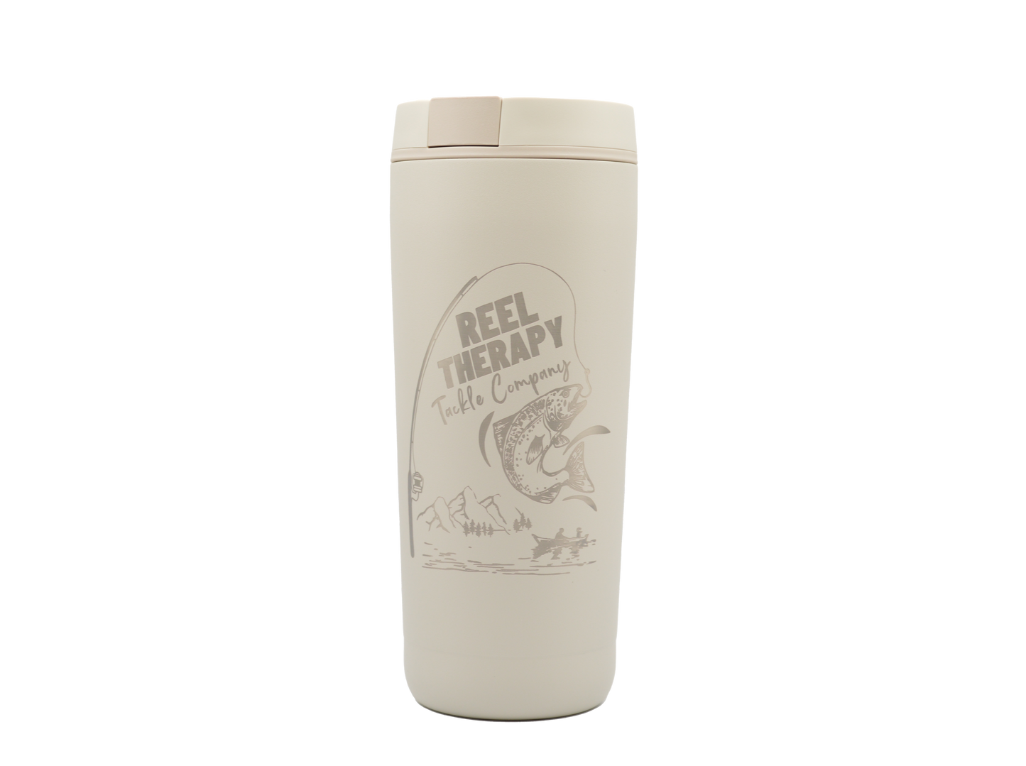 Reel Therapy Tackle Company Tumbler - Beige