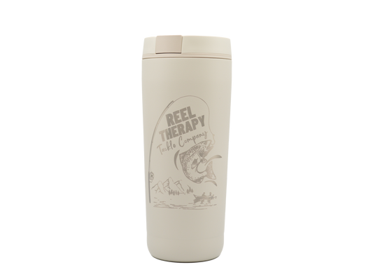 Reel Therapy Tackle Company Tumbler - Beige